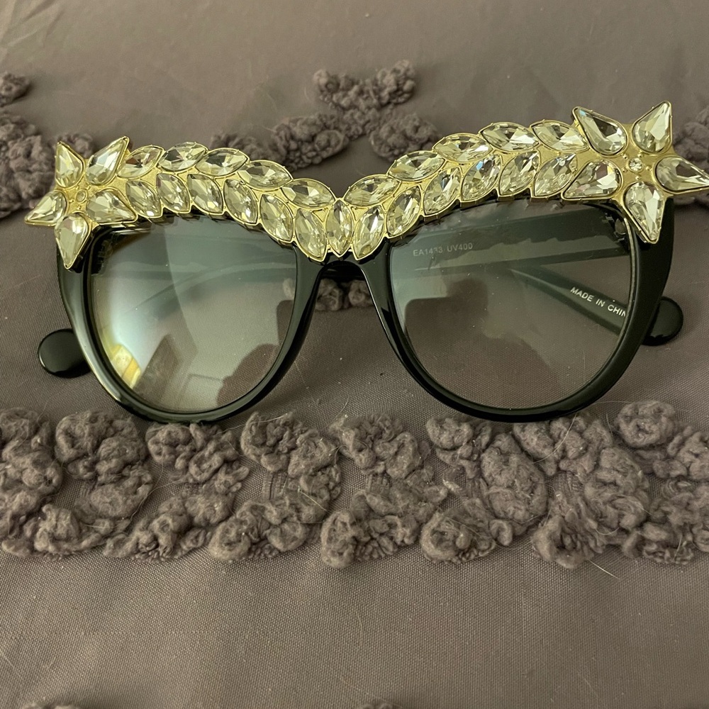 Vintage oversized  clear lens glasses